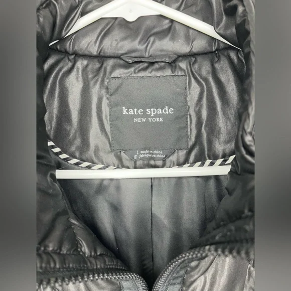 Kate Spade Black Puffer Quilted Vest - Picture 3 of 5